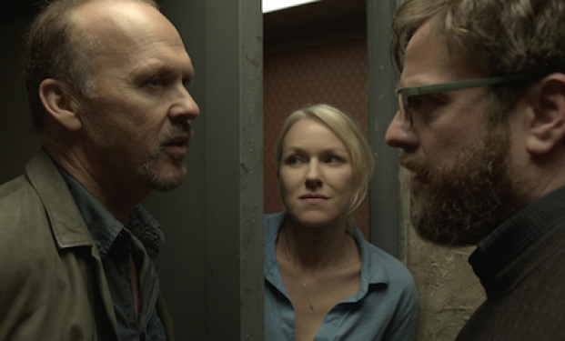 Michael Keaton, Naomi Watts e Zach Galifianakis in "Birdman" Michael Keaton, Naomi Watts e Zach Galifianakis in "Birdman"
