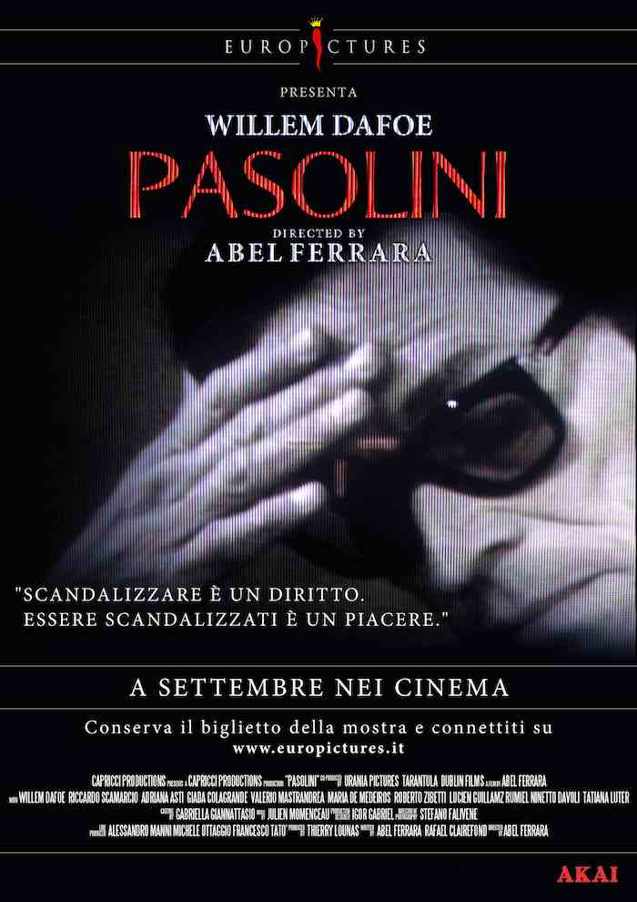 Locandina "Pasolini" di Abel Ferrara Locandina "Pasolini" di Abel Ferrara