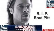 Brad Pitt in una falsa notizia Brad Pitt in una falsa notizia