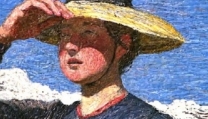 Particolare di Mezzogiorno sulle Alpi di Giovanni Segantini