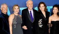 Stephen Lang, Kate Winslet, James Cameron, Sigourney Weaver e Trinity Jo-Li Bliss martedì a Londra