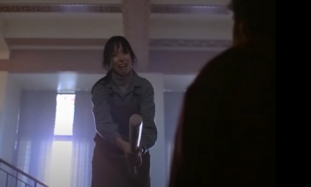 Shelley Duvall nella scena sulle scale in Shining Shelley Duvall nella scena sulle scale in Shining