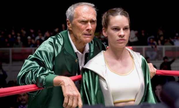 Hilary Swank con Clint Eastwood in Million Dollar Baby Hilary Swank con Clint Eastwood in Million Dollar Baby