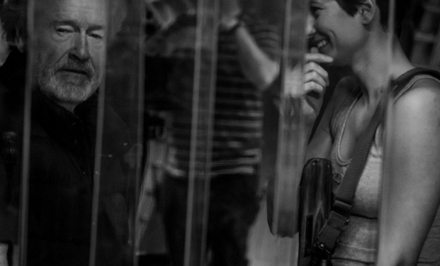 Ridley Scott e Katherine Waterston Ridley Scott e Katherine Waterston