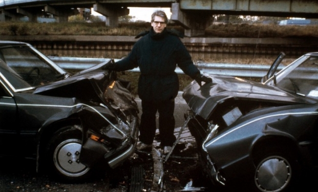 David Cronenberg sul set di Crash David Cronenberg sul set di Crash