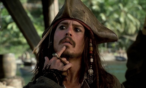 Johnny Depp nel ruolo di Jack Sparrow