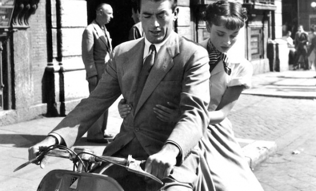 Audrey Hepburn, Gregory Peck e la "fuga in vespa" Audrey Hepburn, Gregory Peck e la "fuga in vespa"